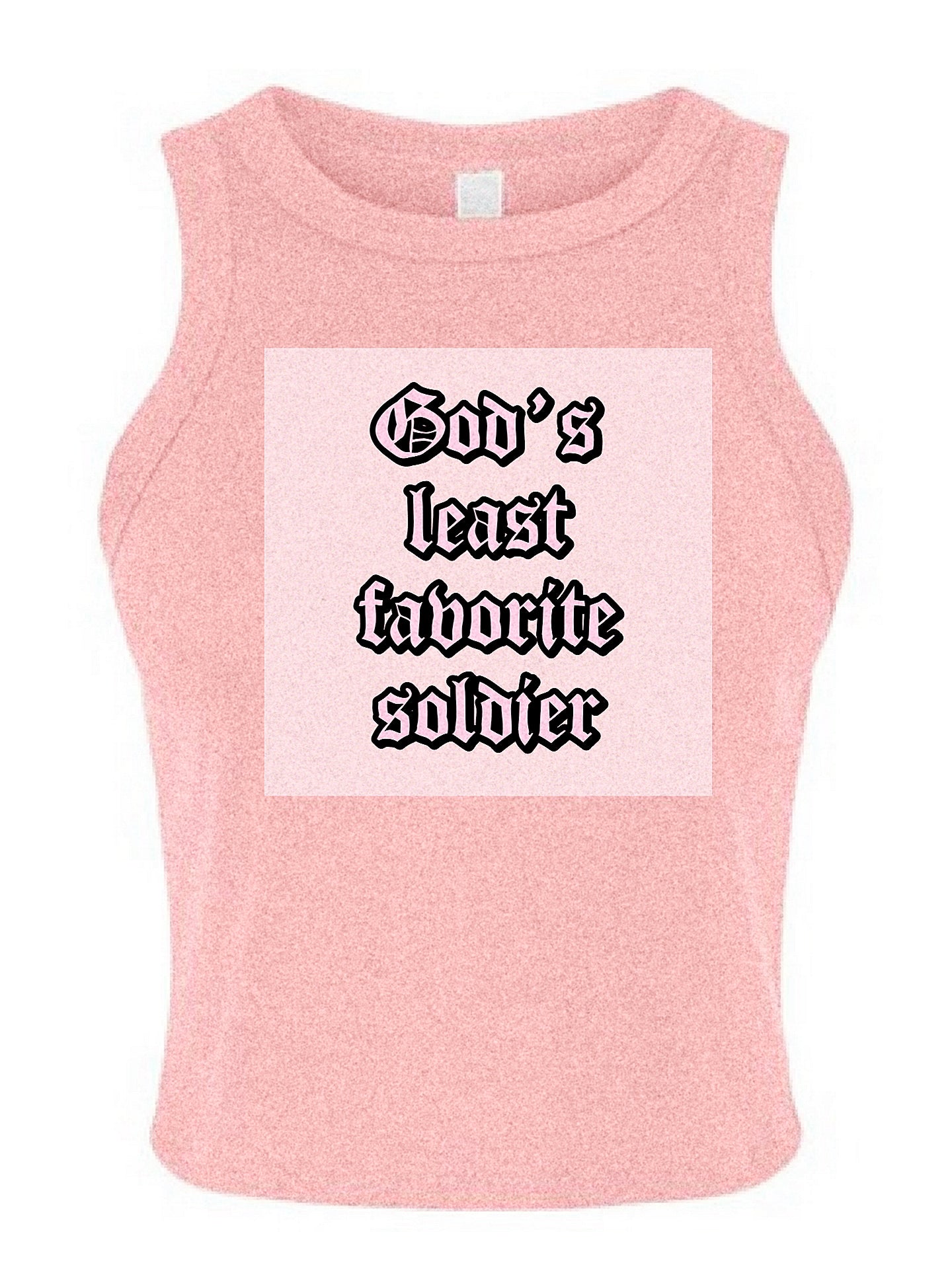 God's Least Favorite Soldier Ribbed Tank